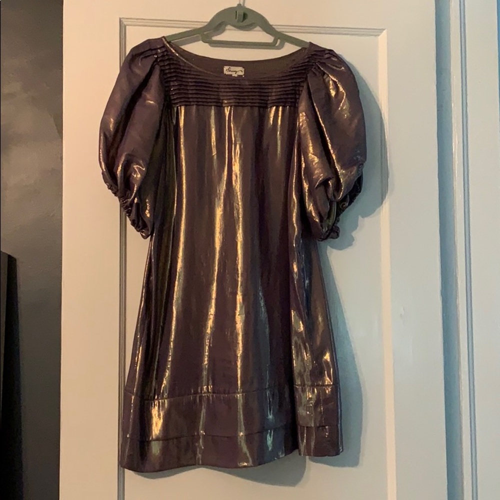 Shimmery gold Pencey dress